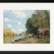Alfred Sisley - Moret, die Ufer des Flusses Loing 1877 | Giclée Kunstdruck gerahmt
