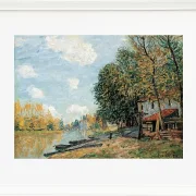 Alfred Sisley - Moret, die Ufer des Flusses Loing 1877 | Giclée Kunstdruck gerahmt