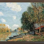 Alfred Sisley - Moret, die Ufer des Flusses Loing 1877 | Giclée Kunstdruck gerahmt