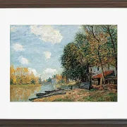 Alfred Sisley - Moret, die Ufer des Flusses Loing 1877 | Giclée Kunstdruck gerahmt