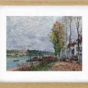Alfred Sisley - Tågedag i Saint-Mammès 1880 | Indrammet giclée-kunsttryk