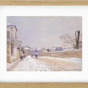 Alfred Sisley - Rue Eugène Moussoir in Moret, Winter 1891 | Giclée Kunstdruck gerahmt