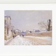Alfred Sisley - Rue Eugène Moussoir in Moret, Winter 1891 | Giclée Kunstdruck gerahmt