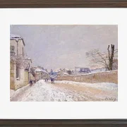 Alfred Sisley - Rue Eugène Moussoir in Moret, Winter 1891 | Giclée Kunstdruck gerahmt