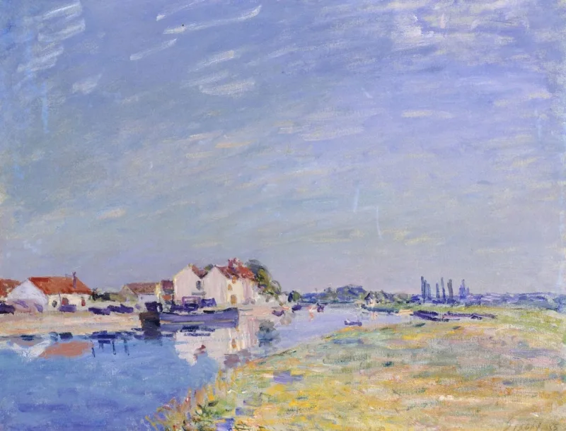 Alfred Sisley - Saint-Mammès 1881 | Giclée Kunstdruck gerahmt