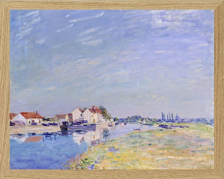 Alfred Sisley - Saint-Mammès 1881 | Giclée Kunstdruck gerahmt