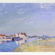Alfred Sisley - Saint-Mammès 1881 | Giclée Kunstdruck gerahmt