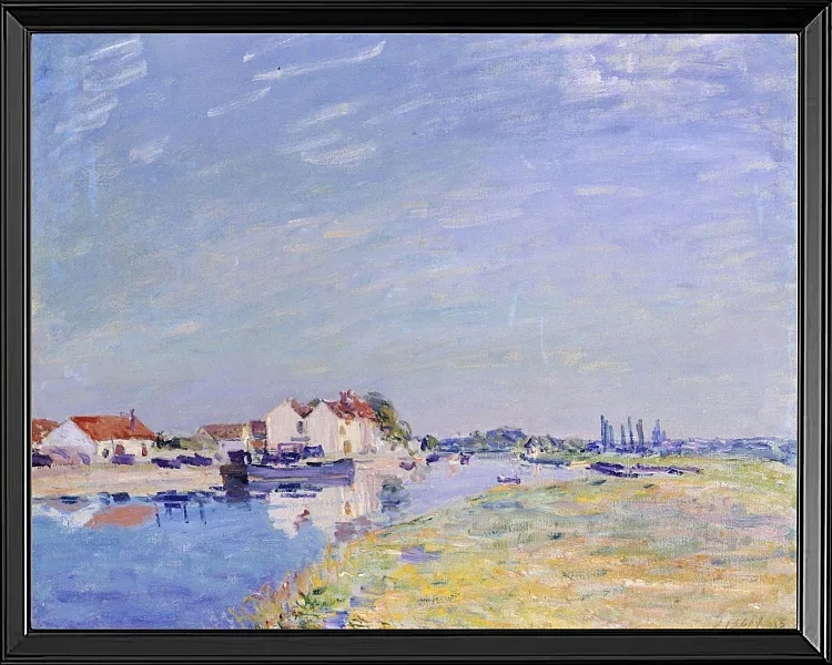 Alfred Sisley - Saint-Mammès 1881 | Giclée Kunstdruck gerahmt