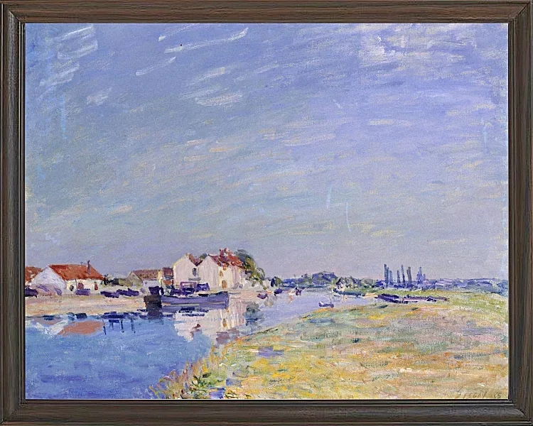 Alfred Sisley - Saint-Mammès 1881 | Giclée Kunstdruck gerahmt