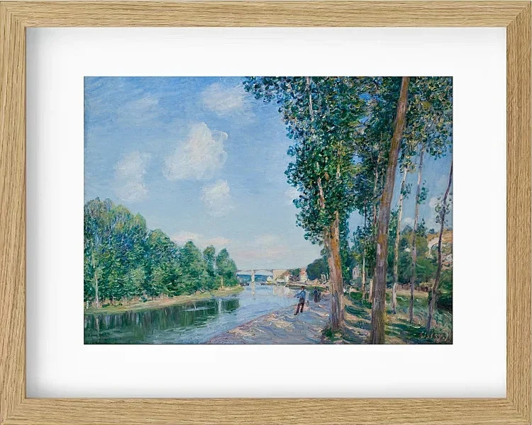 Alfred Sisley - Saint-Mammès, Juni Sonnenschein 1892 | Giclée Kunstdruck gerahmt