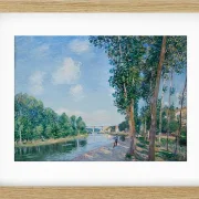 Alfred Sisley - Saint-Mammès, Juni Sonnenschein 1892 | Giclée Kunstdruck gerahmt