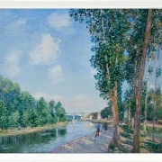 Alfred Sisley - Saint-Mammès, Juni Sonnenschein 1892 | Giclée Kunstdruck gerahmt