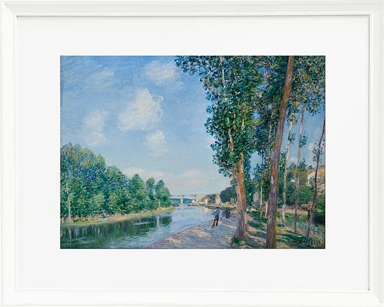 Alfred Sisley - Saint-Mammès, Juni Sonnenschein 1892 | Giclée Kunstdruck gerahmt