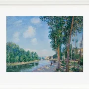 Alfred Sisley - Saint-Mammès, Juni Sonnenschein 1892 | Giclée Kunstdruck gerahmt