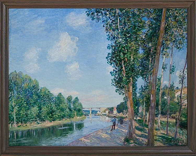 Alfred Sisley - Saint-Mammès, Juni Sonnenschein 1892 | Giclée Kunstdruck gerahmt