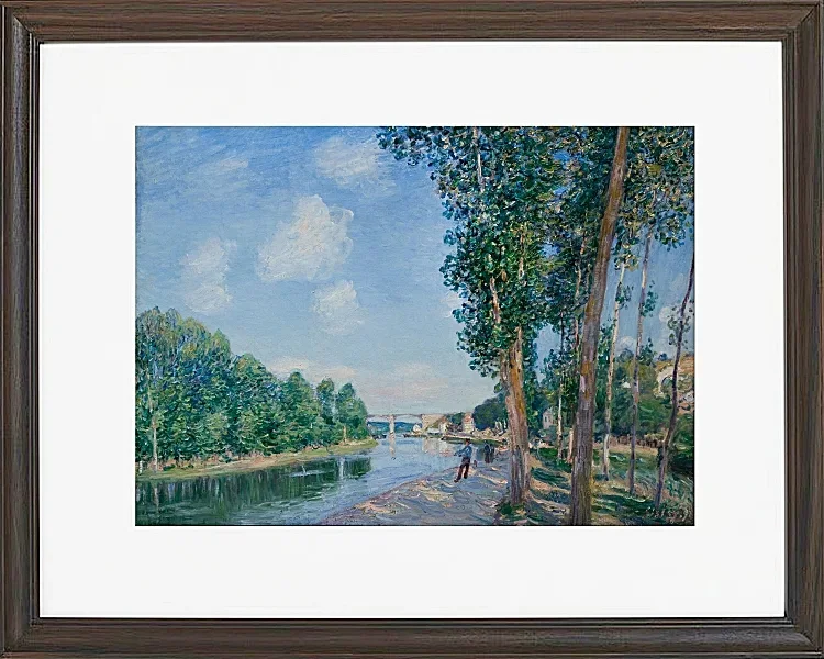 Alfred Sisley - Saint-Mammès, Juni Sonnenschein 1892 | Giclée Kunstdruck gerahmt