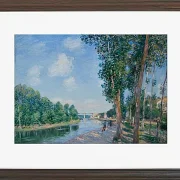 Alfred Sisley - Saint-Mammès, Juni Sonnenschein 1892 | Giclée Kunstdruck gerahmt