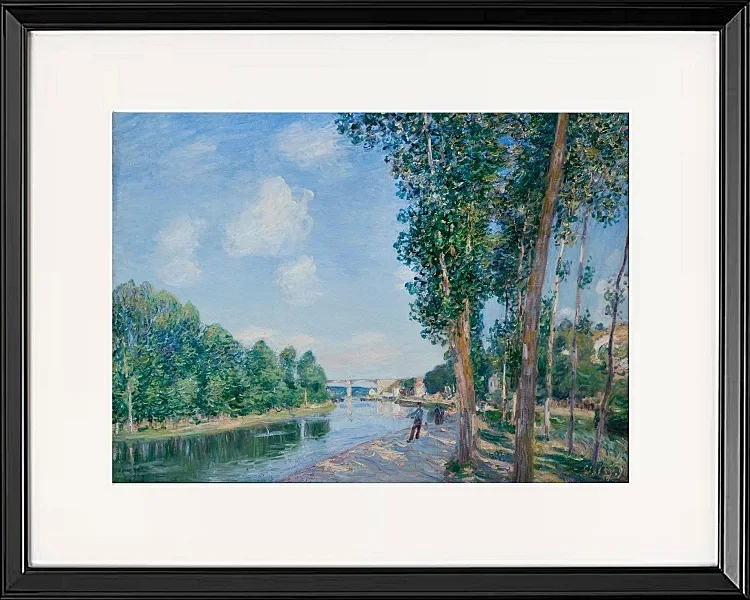 Alfred Sisley - Saint-Mammès, Juni Sonnenschein 1892 | Giclée Kunstdruck gerahmt