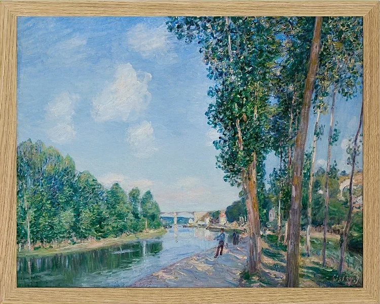 Alfred Sisley - Saint-Mammès, Juni Sonnenschein 1892 | Giclée Kunstdruck gerahmt
