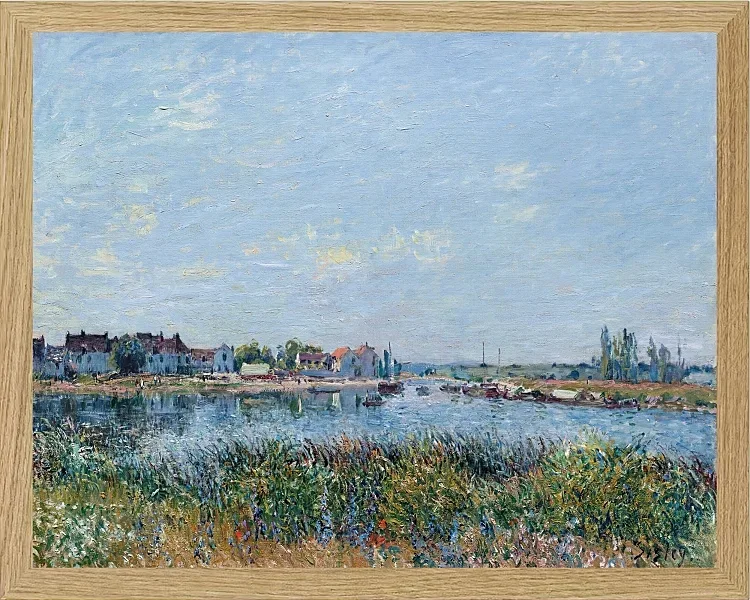 Alfred Sisley - Saint-Mammès, der Morgen 1881 | Giclée Kunstdruck gerahmt