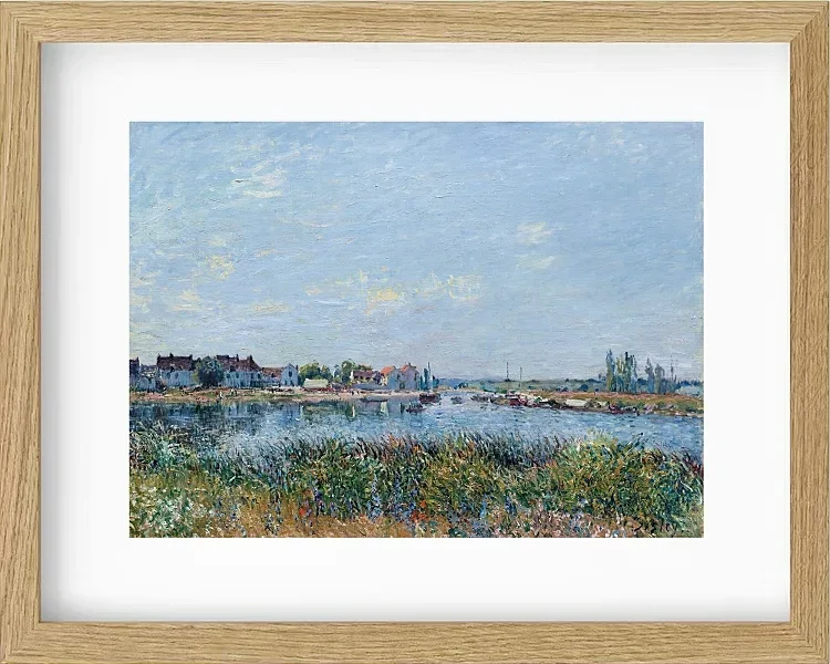 Alfred Sisley - Saint-Mammès, der Morgen 1881 | Giclée Kunstdruck gerahmt