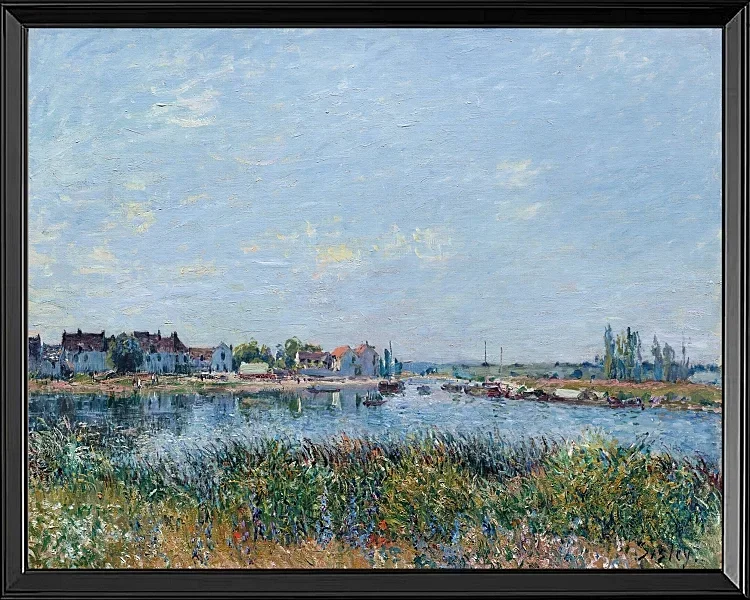 Alfred Sisley - Saint-Mammès, der Morgen 1881 | Giclée Kunstdruck gerahmt
