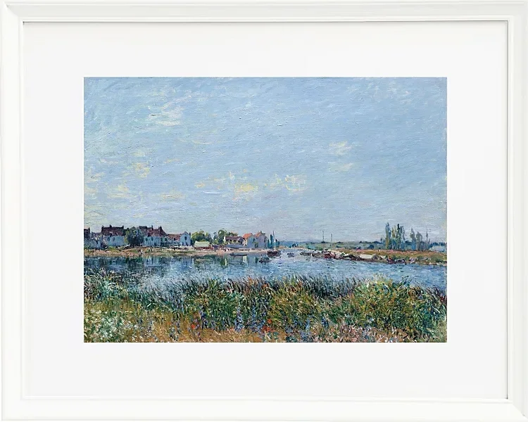 Alfred Sisley - Saint-Mammès, der Morgen 1881 | Giclée Kunstdruck gerahmt