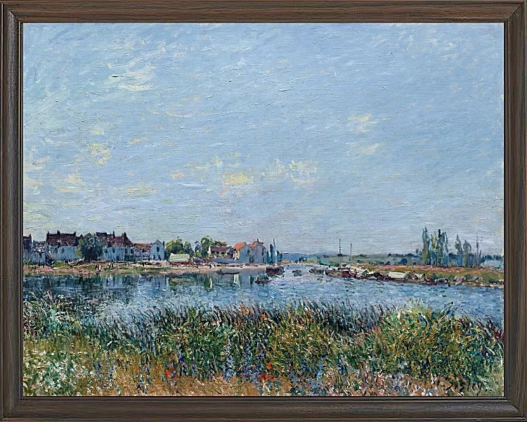 Alfred Sisley - Saint-Mammès, der Morgen 1881 | Giclée Kunstdruck gerahmt