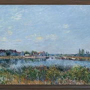 Alfred Sisley - Saint-Mammès, der Morgen 1881 | Giclée Kunstdruck gerahmt