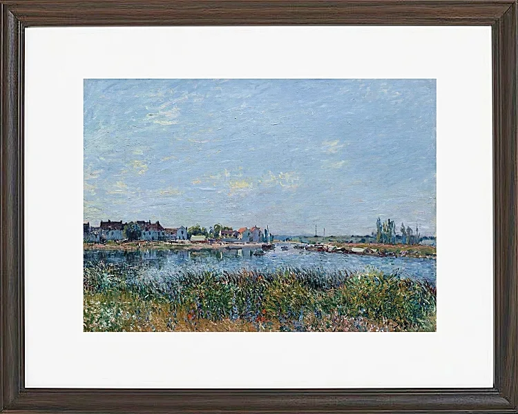 Alfred Sisley - Saint-Mammès, der Morgen 1881 | Giclée Kunstdruck gerahmt
