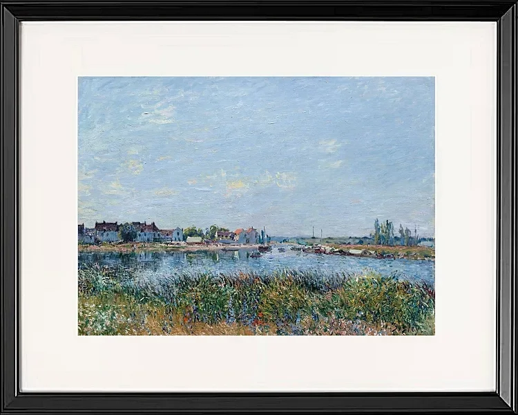 Alfred Sisley - Saint-Mammès, der Morgen 1881 | Giclée Kunstdruck gerahmt