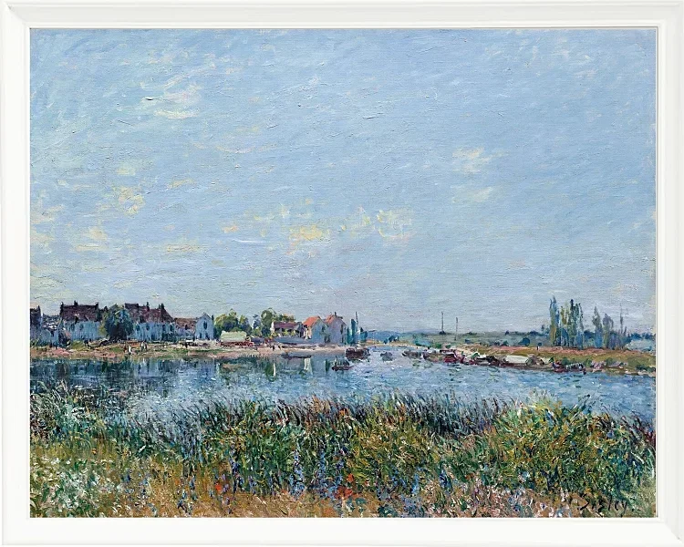 Alfred Sisley - Saint-Mammès, der Morgen 1881 | Giclée Kunstdruck gerahmt