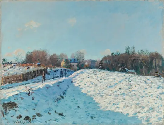Alfred Sisley - Sne i Louveciennes 1874 | Indrammet giclée-kunsttryk
