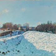 Alfred Sisley - Schnee in Louveciennes 1874 | Giclée Kunstdruck gerahmt