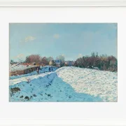 Alfred Sisley - Schnee in Louveciennes 1874 | Giclée Kunstdruck gerahmt
