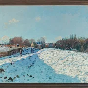 Alfred Sisley - Schnee in Louveciennes 1874 | Giclée Kunstdruck gerahmt
