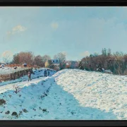 Alfred Sisley - Schnee in Louveciennes 1874 | Giclée Kunstdruck gerahmt