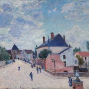 Alfred Sisley - Straße in Moret 1890 | Giclée Kunstdruck gerahmt