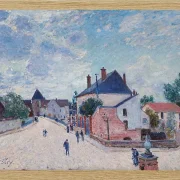 Alfred Sisley - Straße in Moret 1890 | Giclée Kunstdruck gerahmt