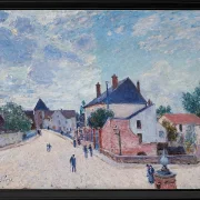 Alfred Sisley - Straße in Moret 1890 | Giclée Kunstdruck gerahmt
