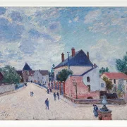 Alfred Sisley - Straße in Moret 1890 | Giclée Kunstdruck gerahmt