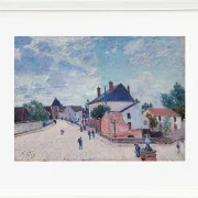 Alfred Sisley - Straße in Moret 1890 | Giclée Kunstdruck gerahmt
