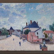 Alfred Sisley - Straße in Moret 1890 | Giclée Kunstdruck gerahmt