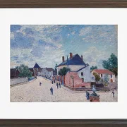 Alfred Sisley - Straße in Moret 1890 | Giclée Kunstdruck gerahmt