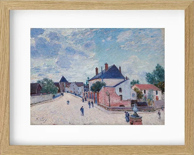Alfred Sisley - Straße in Moret 1890 | Giclée Kunstdruck gerahmt
