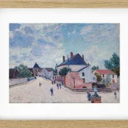 Alfred Sisley - Straße in Moret 1890 | Giclée Kunstdruck gerahmt