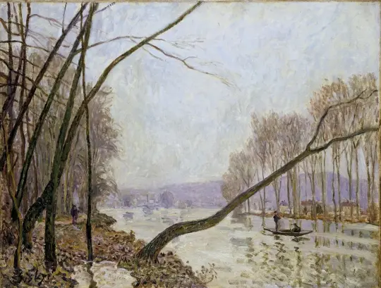 Alfred Sisley - Seinens bredder om efteråret 1876 | Indrammet giclée-kunsttryk