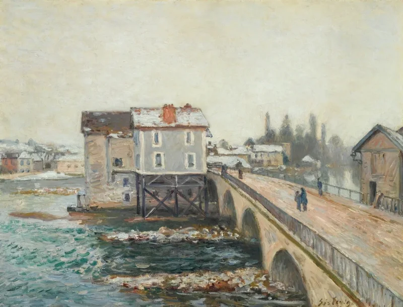 Alfred Sisley - Waldrand von Fontainebleau 1865 | Giclée Kunstdruck gerahmt