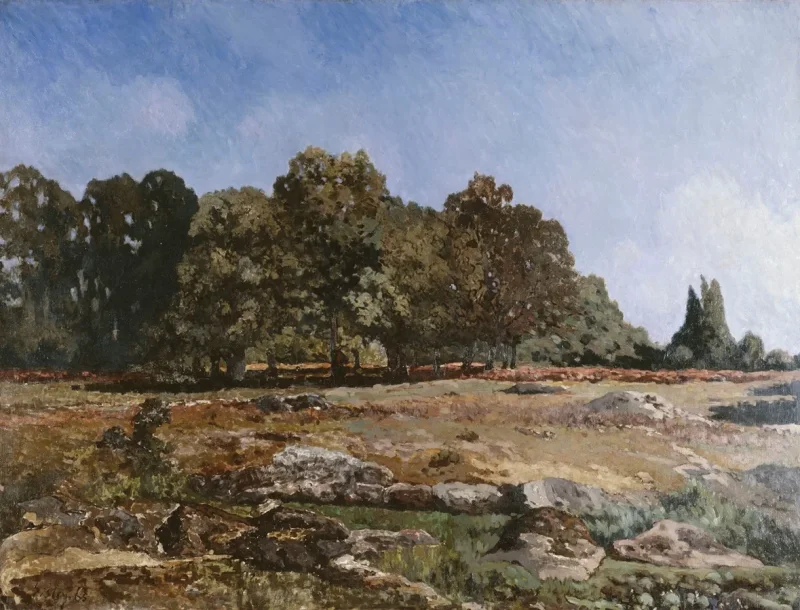 Alfred Sisley - Waldrand von Fontainebleau 1865 | Giclée Kunstdruck gerahmt