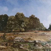 Alfred Sisley - Waldrand von Fontainebleau 1865 | Giclée Kunstdruck gerahmt